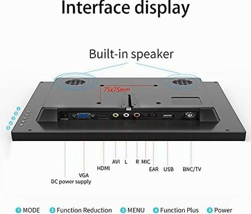 Thinlerain 13.3 Inch Mini LED Monitor 1366x768 With HDMI, VGA, AV, BNC And USB Input