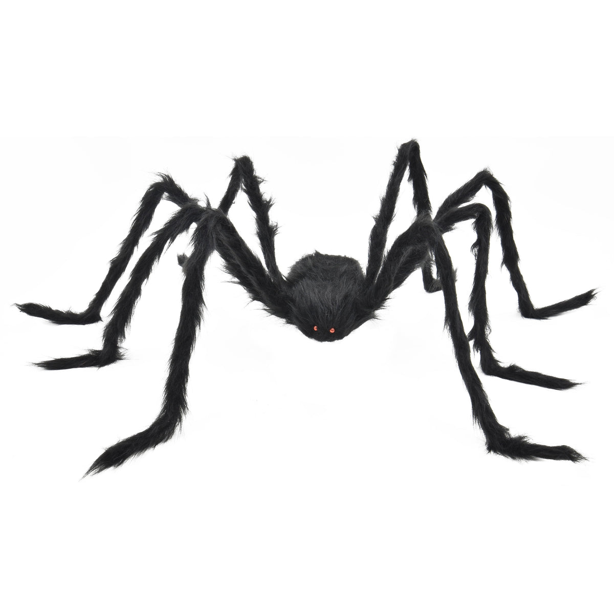 Furry Spider Decoration, Black, 50", Halloween by Way To Celebrate
