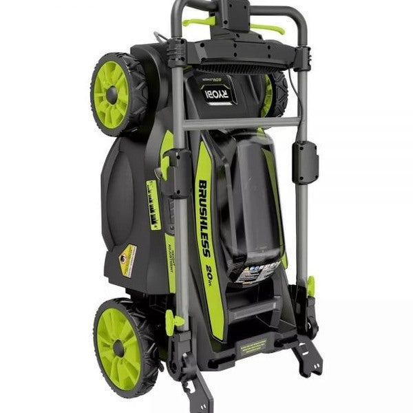 RYOBI 40V 20 in Self-Propelled Mower/Trimmer/Blower Kit, 2 Batteries, 2 Chargers - RY401120-Y/Ry40270/RY40407BTLVNM