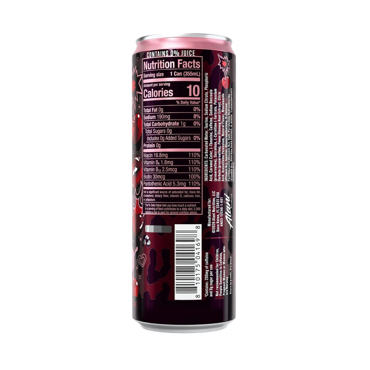 Cherry Bomb Flavor Energy Drink, 12 fl oz Cans, Pack Of 6