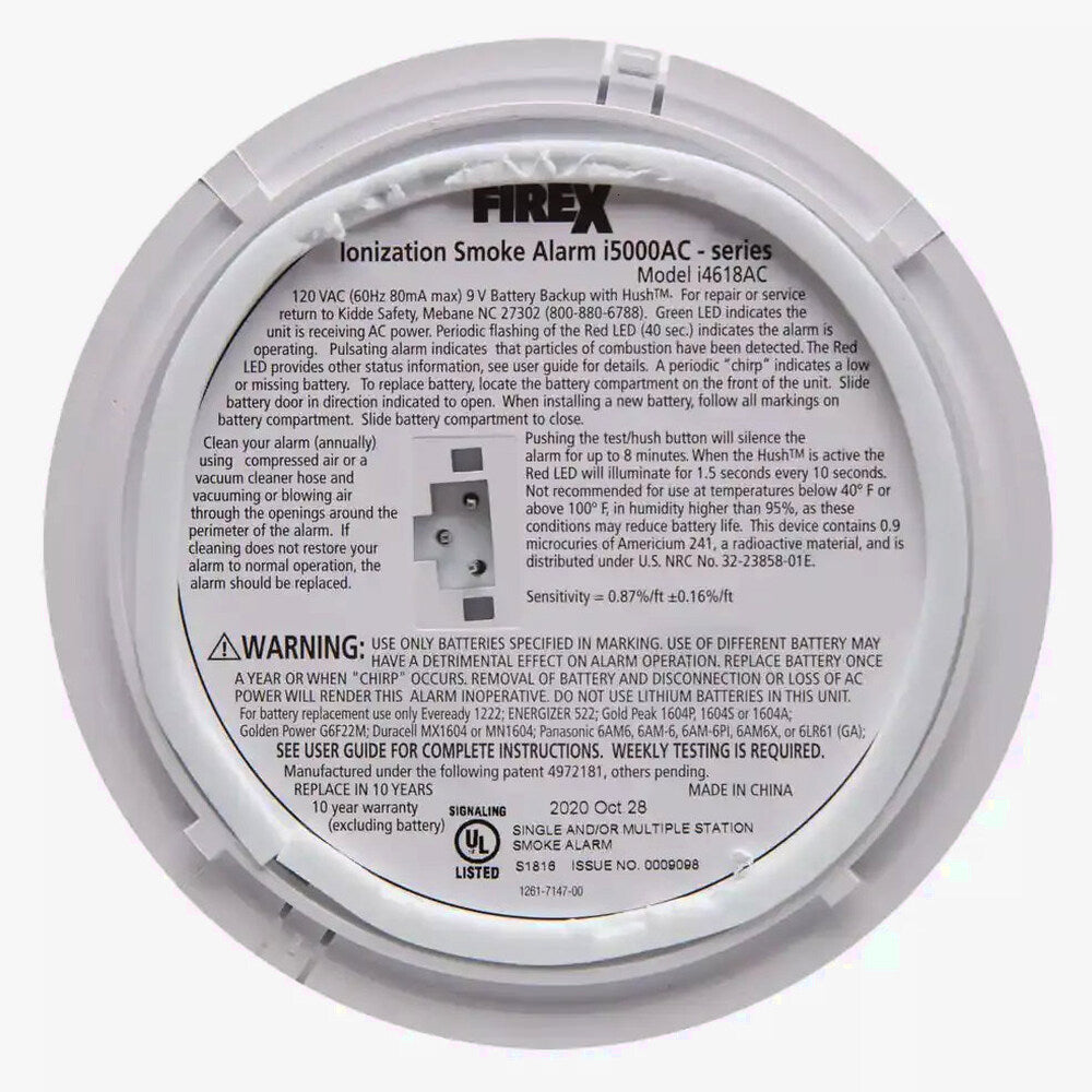 Firex Hardwired Ionization Smoke Detector 4-Pack - i4618