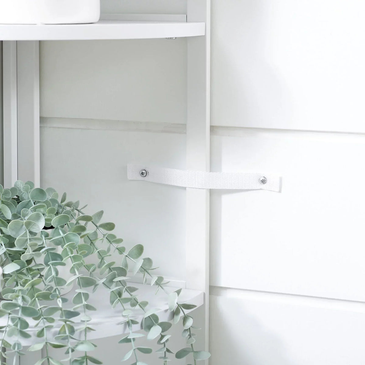 SWAREY 5 Tier Corner Bookcase Plant Stand Storage Shelf White