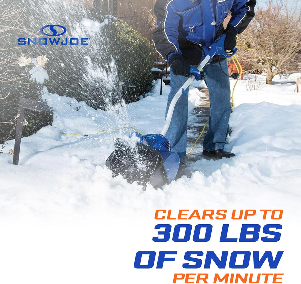 Snow Joe Corded Electric Snow Shovel 10 Amp 11-Inch Clearing Path With Headlight - 324E