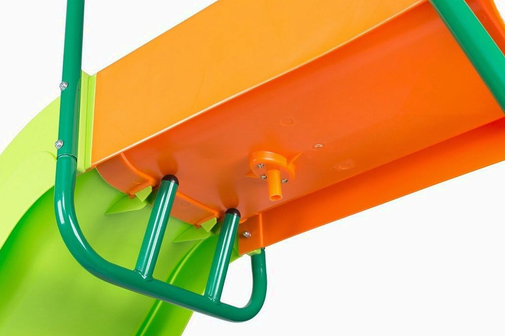 SLIDEWHIZZER Kids Climber Slide 125in x 60in x 61in Orange Green - Kids Slide