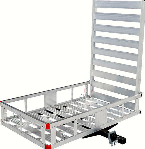 Aluminum Hitch Mount Cargo Carrier With 47 Inch Long Ramp, 1 Pack - 80779