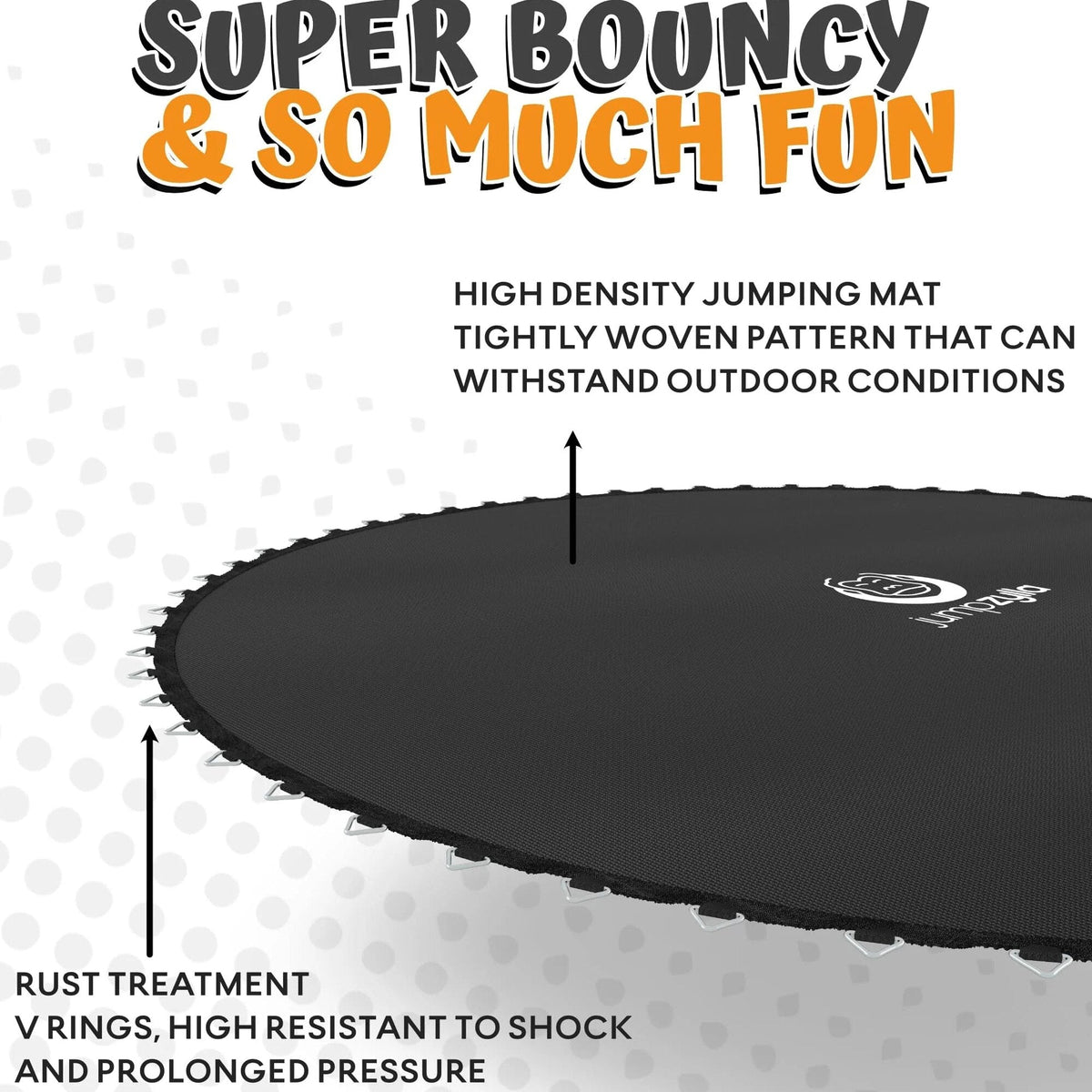 JUMPZYLLA 8FT Outdoor Trampoline With Enclosure for Kids - 14FT