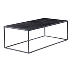 Bailey Street Home Industrial Coffee Table, 48 inch, Aged Black Iron/Plated Antique Bronze Finish - 208-Bel-3314816