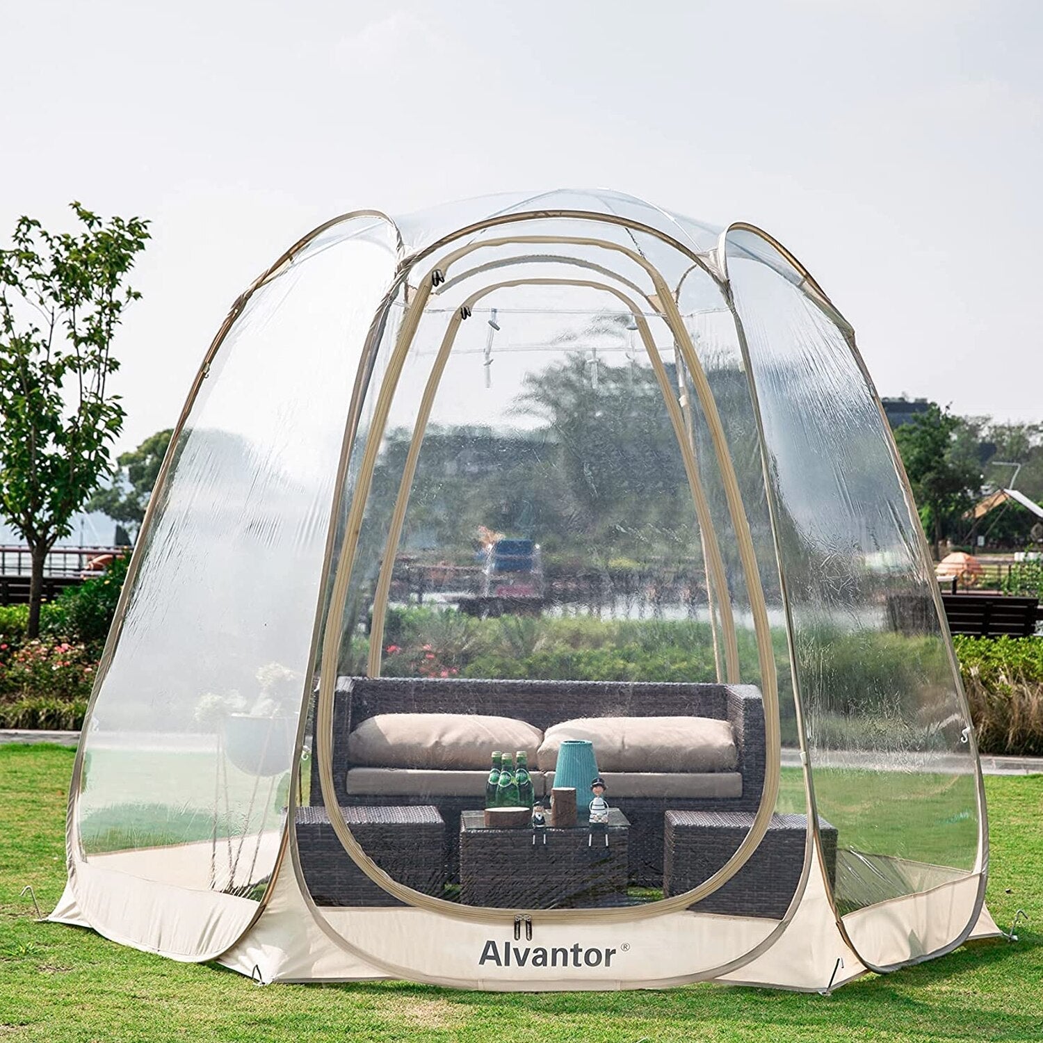 Alvantor Bubble Tent Pop Up Gazebo 8-10 Person 3.6x3.6x2.4H m