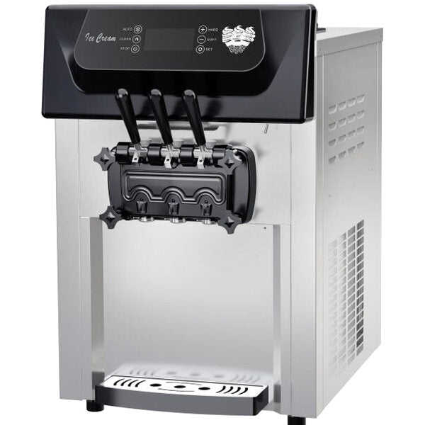 Commercial 3-Flavor Soft Serve Ice Cream Machine, 2200W, 5.3-7.4 Gal/Hr - ICE_CREAM_MAKER