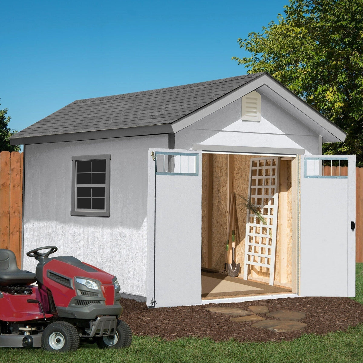 Handy Home Products Beachwood 10 ft. x 12 ft. Wood Storage Shed With Floor