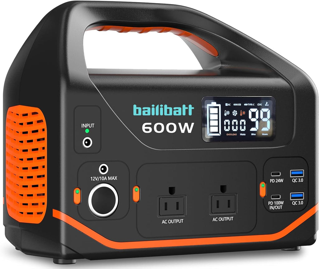 bailibatt Portable Power Station 600W 293Wh 120V - DW601S