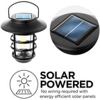 Solar Outdoor Decorative Glass Wall Lantern Light - No Wiring