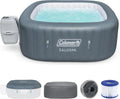 Coleman 4 To 6 Person Square Inflatable Hot Tub With 114 AirJets, Gray - 15442