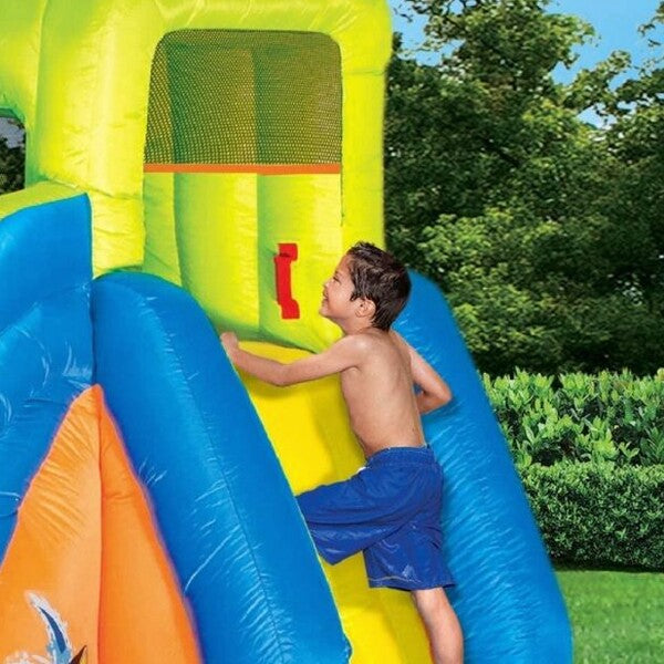BANZAI Pipeline Twist Kids Inflatable Aqua Splash Park With Slides