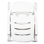 Rolling Folding Plastic Pool Lounge Chair With Armrests, 5 Position - Patio Deck Beach Chair