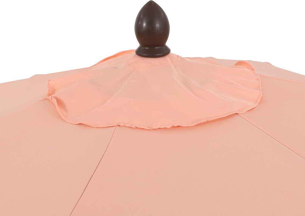 JONATHAN Y 9 ft Classic Cottage Tassel Market Patio Umbrella - UMB1001