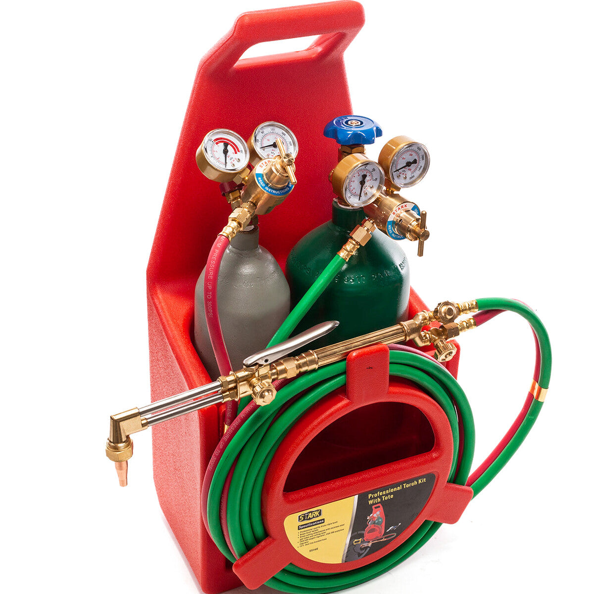 XtremepowerUS Victor Type Oxygen Acetylene Welding & Cutting Torch Set, 20cu. ft Oxygen And 10cu. ft Acetylene Cylinders - 55146