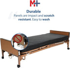 Med Mart Fully Electric Hospital Bed Set With Foam Mattress And Half Rails, Twin, Bronze, 80 x 36 x 21.5 in
