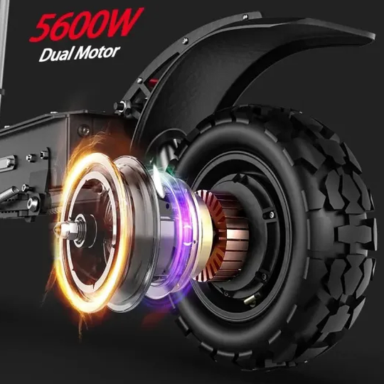 eHoodax Electric Scooter, 5600W Dual Motor, 60V40AH, 11-Inch Tires, Regular Version 20 Miles - HB07