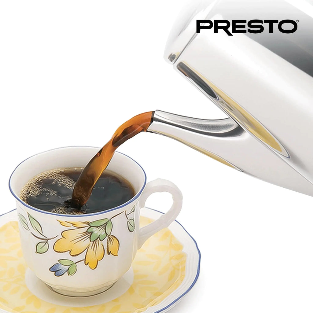 Presto Stainless Steel Percolator Coffee Maker, 12 Cup, Silver