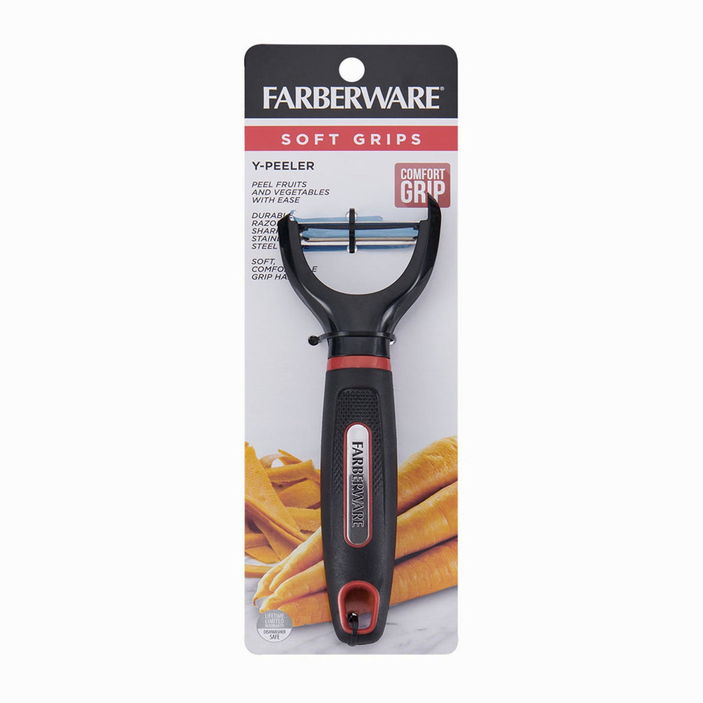 Stainless Steel Y Peeler With Black Plastic Handles