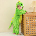 WIBACKER Infant Toddler Dinosaur Animal Fancy Dress Costume Baby Winter Flannel Hooded Romper Christmas Halloween Cosplay Jumpsuit