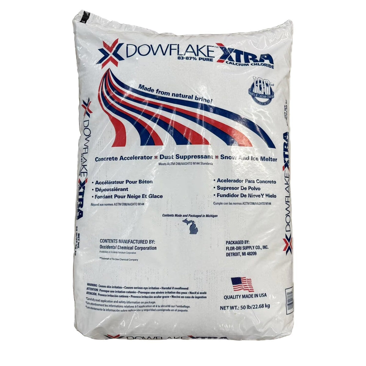 Dowflake Xtra Calcium Chloride Flakes 83-87% - 50Lb Bag