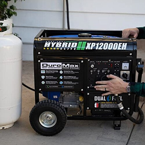 DuroMax Dual Fuel Generator 12,000W Gas/Propane, 457cc 4-Stroke Engine - XP12000EH