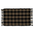 My Texas House Halloween Black Plaid Indoor/Outdoor Layering Rug, 24" x 38"