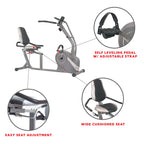 Sunny Health & Fitness Magnetic Recumbent Cross Trainer Bike With Arm Exercisers - SF-RB4936
