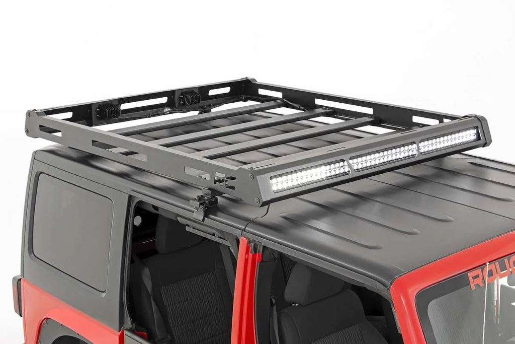Rough Country Steel Roof Rack System For 2007-2018 Jeep Wrangler JK - 10605