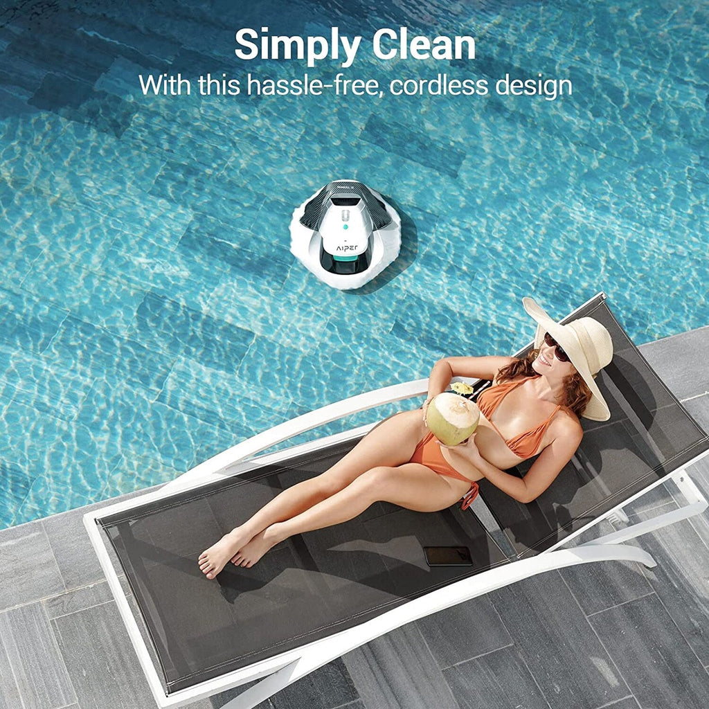 Aiper Cordless Robotic Pool Cleaner With Dual-Drive Motors - Seagull 600