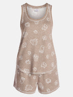 Halloween Women's Hacci Knit Tank Top and Shorts Pajama Set from Way to Celebrate, 2-Piece, Sizes XS-3X