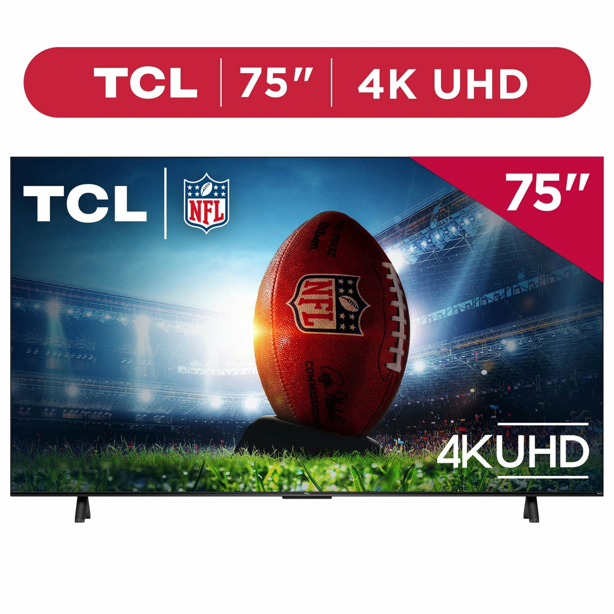 TCL 75 inch 4-Series 4K UHD HDR Smart Roku TV With Voice Control And AirPlay - 4-Series