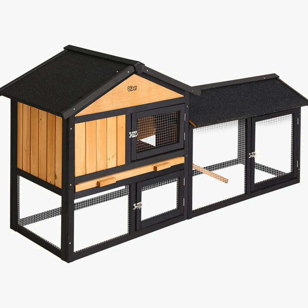 i.Pet Extra Large Wooden Outdoor Chicken Coop Rabbit Hutch With Run