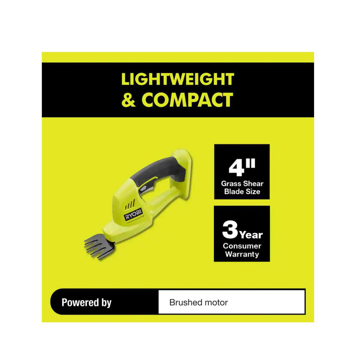 Ryobi ONE+ 18-Volt Cordless Battery Grass Shear Trimmer