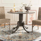 SAFAVIEH Jeane Drop-Leaf Dining Table, Antique White, 43 Inch Square Design