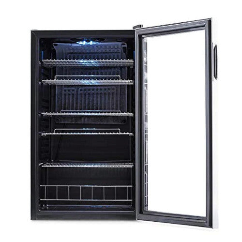NewAir Beverage Refrigerator Cooler, 126 Cans, 3.4 Cubic Feet, Stainless Steel - AB-1200