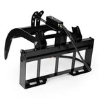 Titan Attachments Hydraulic Skid Steer Pallet Fork Grapple, 48in Fork Blades, 1/2in Steel Frame - V2