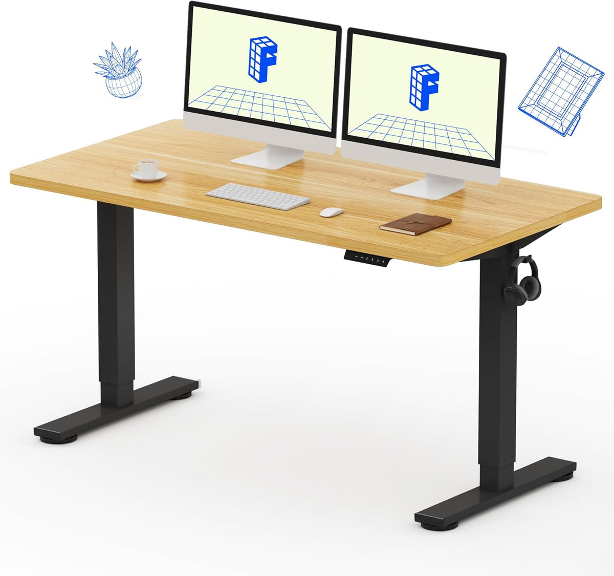 FLEXISPOT Electric Standing Desk With Whole-Piece Desktop - EN1
