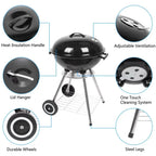 SalonMore Portable Charcoal Grill, 18 inch - Travel Camp Charcoal Stove