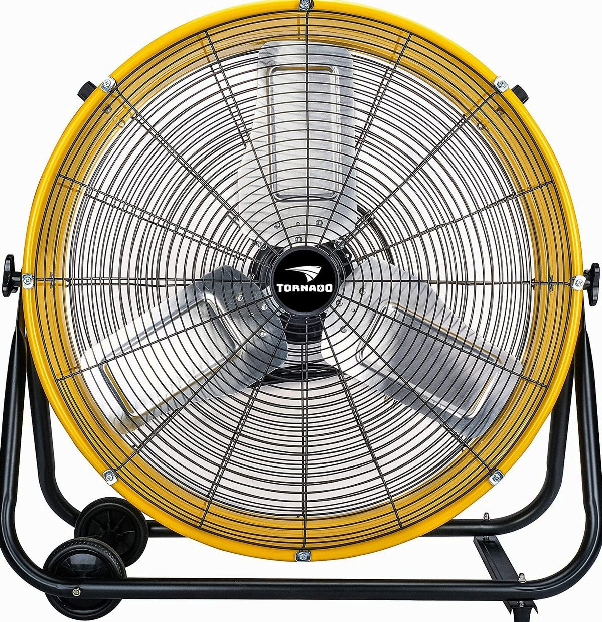 Tornado 24 Inch High Velocity 3 Speed Drum Air Circulator Fan, Yellow - HI-FAN-DRUM24-1P