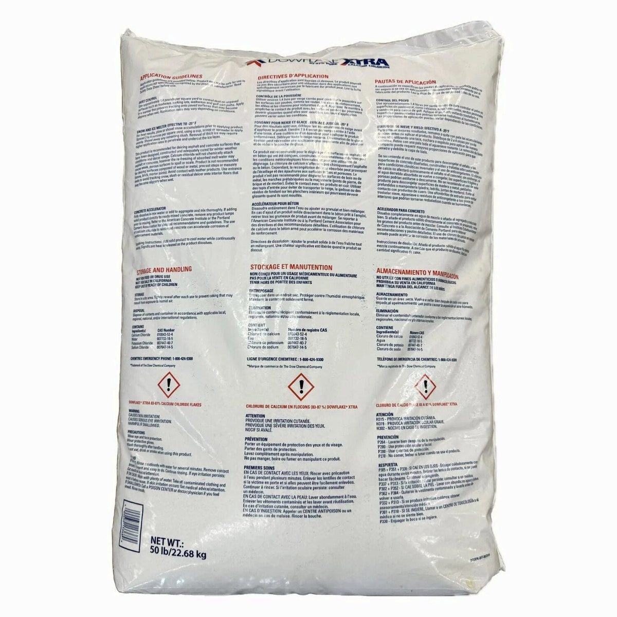 Dowflake Xtra Calcium Chloride Flakes 83-87% - 50Lb Bag