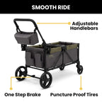 Jeep Sport All-Terrain Stroller Wagon With Canopy And Parent Organizer