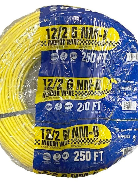 Unbranded* 250-Ft 12-2 AWG NM-B Indoor Electrical Copper Ground Cable, White