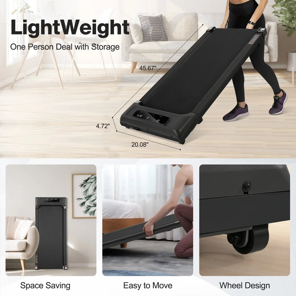Tikmboex Under Desk Treadmill 2.5HP With LED Display, Remote And APP Dual Control