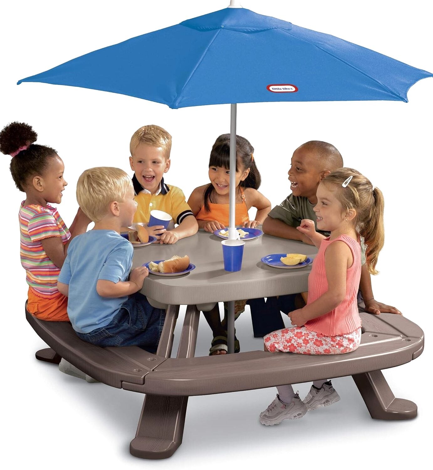 Little Tikes Fold 'N Store Picnic Table With Market Umbrella - 632433M