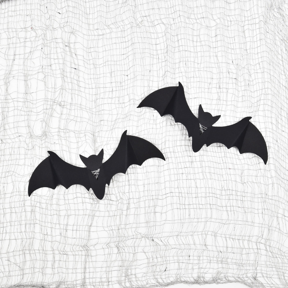 Creepy Gauze Fabric with Bats, Gray, 29.5" x 118", Halloween by Way To Celebrate