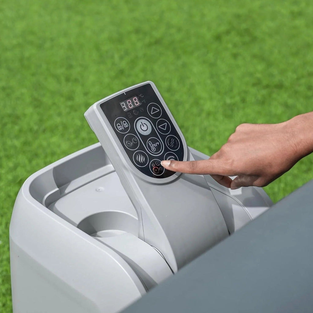 Coleman 4 To 6 Person Square Inflatable Hot Tub With 114 AirJets, Gray - 15442