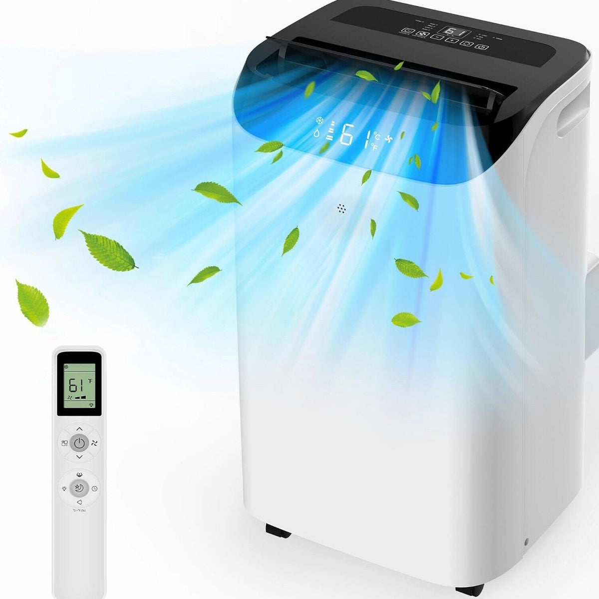 HUMHOLD Portable Air Conditioner 12000 BTU, White, 3-in-1 With Remote - HDPAC-10-A1